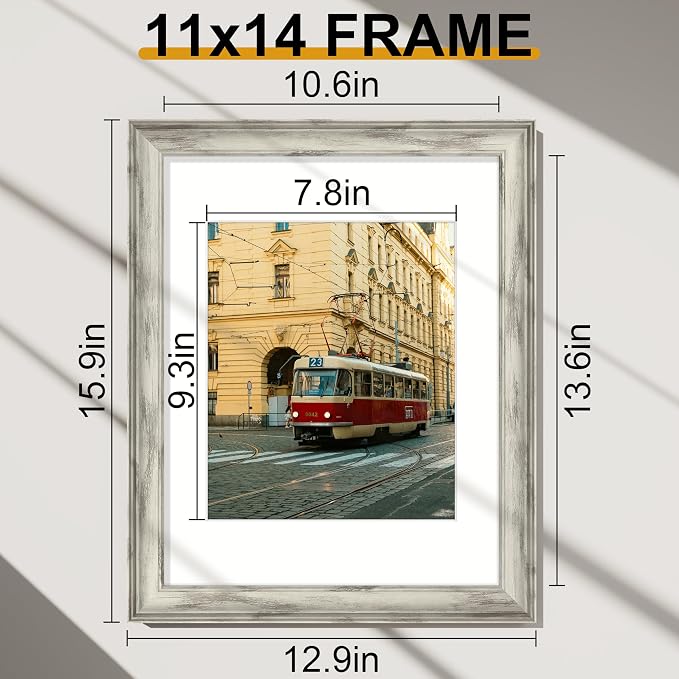Vittanly 11x14 Picture Frames Set of 2, Ornate Vintage Photo Frame - Image 2