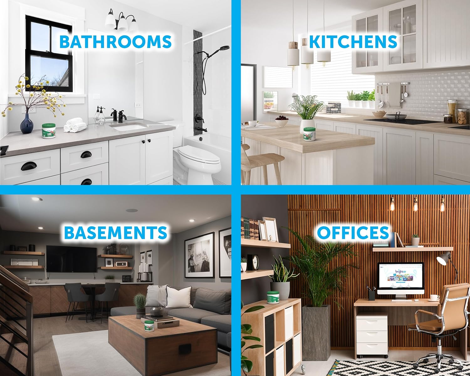 Bright Air 14 oz. Super Odor Eliminator, For Medium-Size Spaces, Winter Pine & Berries Scent, Case of 6, Odor Eliminator & Air Freshener, Natural Essential Oils, Lasts Up to 90 Days Each