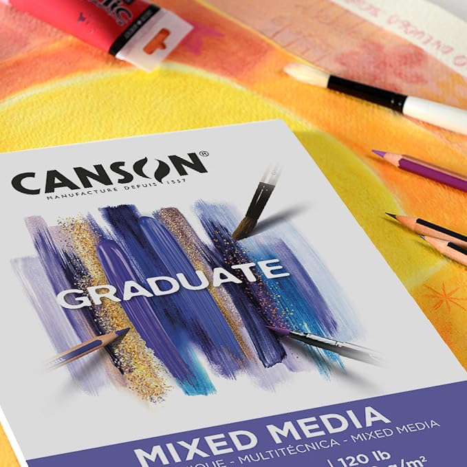 Canson Graduate Mixed Media Pad, 5.5x8.5 inch, 20 Sheets | Artist Paper - Image 2