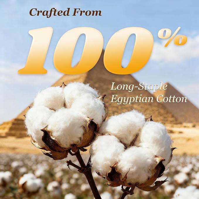LBRO2M 100% Cotton Sheets Set Deep Pocket 24", 1000 Thread Count California - Image 3