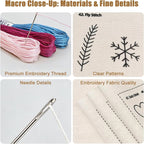 Embroidery Kit for Beginners, 87 Stitches Easy to Advanced, Step by Step Video - Image 5