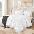 Andency White Comforter Set California King, Boho Tassel Lightweight Bedding by Andency