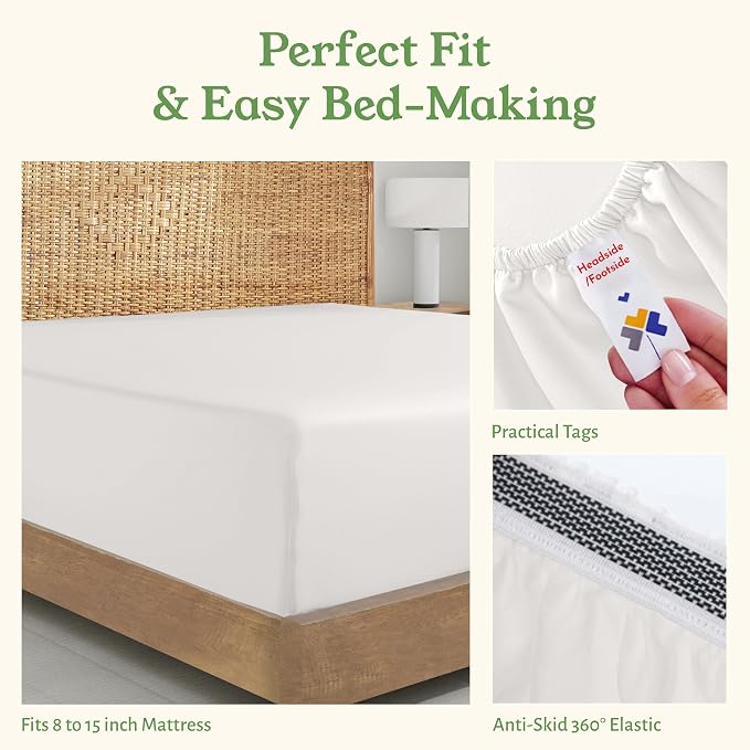 California Design Den California King Fitted Sheet Only, 100% Organic Cotton - Image 6