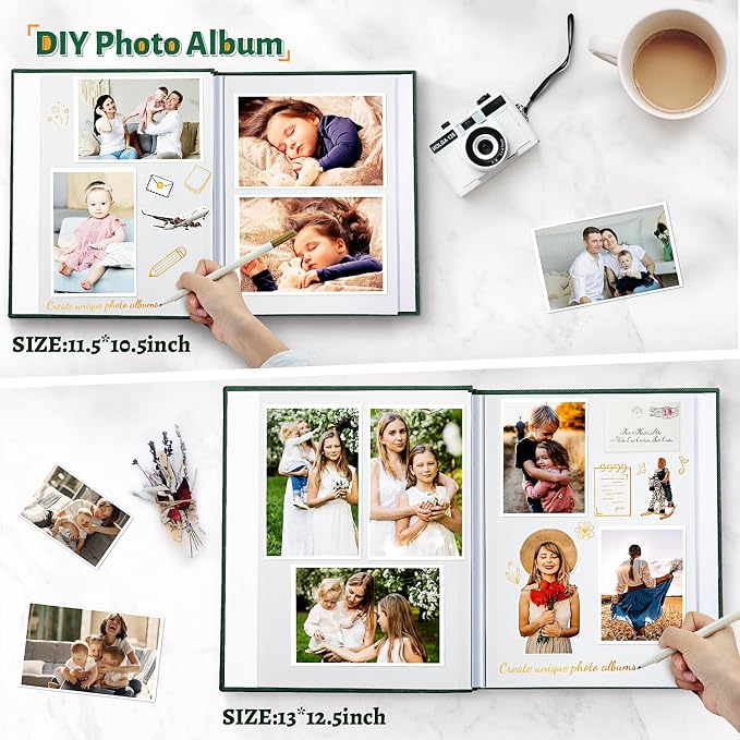 Artfeel Photo Album Self Adhesive Scrapbook, 60 Pages Large Photo Book - Image 3
