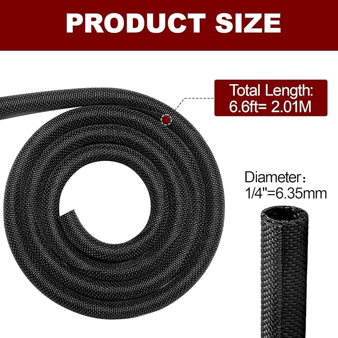 Automotive Wire Loom High Temperature Braided Wire Loom, Split-Sleeve Heat - Image 5
