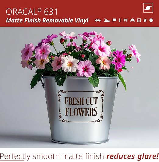 ORACAL 631 Matte Brown Vinyl Durable Roll Easy to Weed Permanent Adhesive Craft - Image 3
