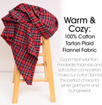 Pico Textiles 25 Yards Bolt Red and Black Tartan Plaid Flannel Fabric - Image 4