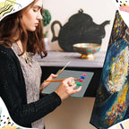 Nuanchu 1 Set Handy Glass Oil Paint Palette Included 10.2 x 6.8 x 1.2 Inches - Image 6