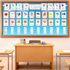 Qyeahkj 17.7in x 20ft Bulletin Board Paper Roll Bulletin Board Background Paper - Image 3