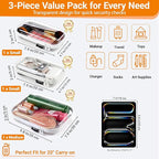 YQBRAO 6 Pack Clear Hard Shell Beauty Organizer, 1.2mm Crush-Proof Cosmetic Case - Image 4
