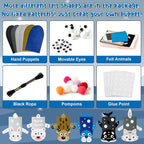 WATINC 6Pcs Hand Puppet Making Kit, Art Craft Felt Sock Puppet Toys, Creative - Image 3