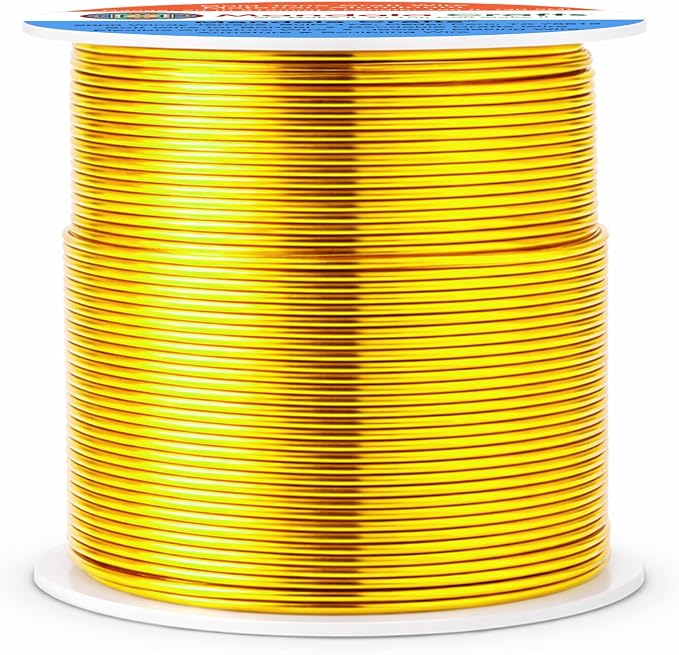 Mandala Crafts 20 Gauge Gold Tone Anodized Aluminum Craft Wire, 100 FT | Colored - Image 2