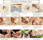 ZOCONE 3 Packs Embroidery Necklace Kit, Embroidery Pendant Kits Mini Cross - Image 7