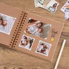potricher 8 x 8 Inch DIY Scrapbook Album 40 Pages Hardcover Kraft Paper Scrap - Image 3