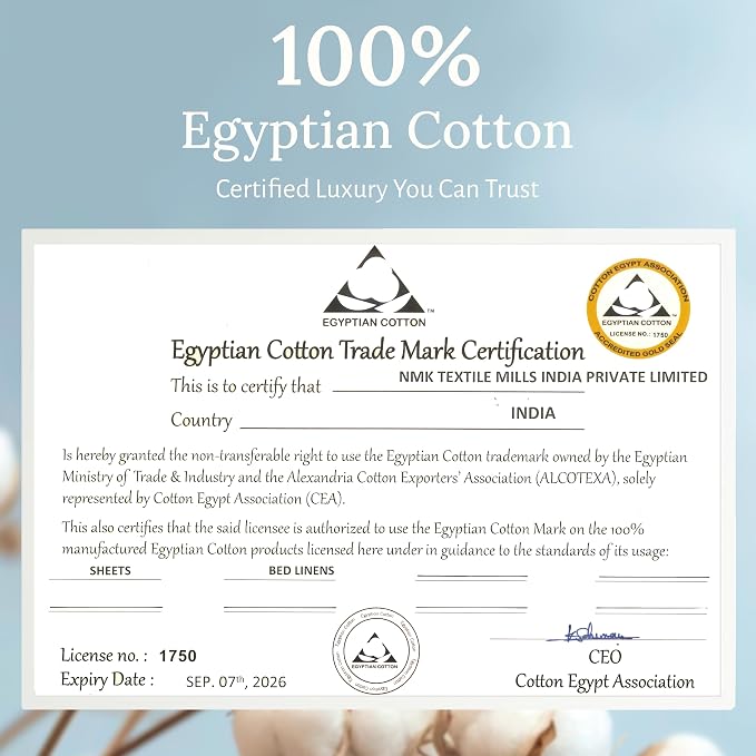 California Design Den 100% Egyptian Cotton Pillow Cases Standard Size Set of 2 - Image 6