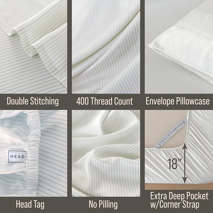 Bella Coterie | Luxury Bamboo Viscose Queen Size Pillowcase Set | 100% - Image 3