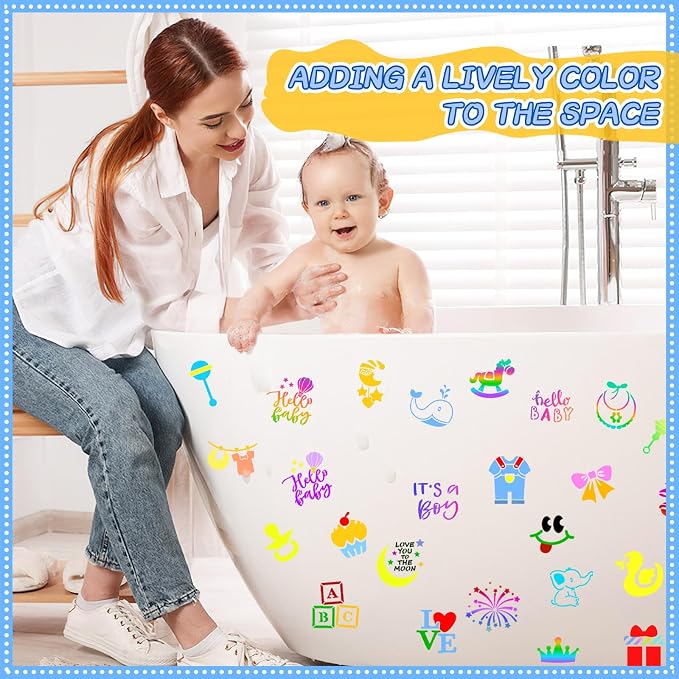 Augshy 56 Pieces Baby Shower Stencils - Image 5