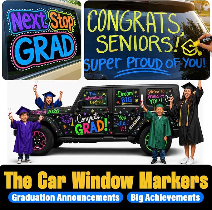 8 Washable Window Markers for Cars - 15mm Jumbo - Image 3