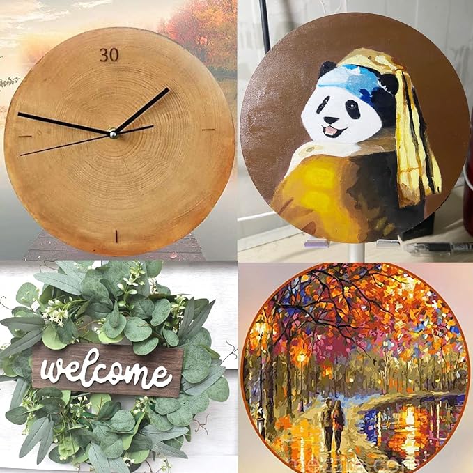10Pcs 10Inch Cutouts Blank Round Wood Slice Wood Circles - Image 7