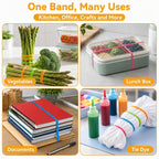 Large Rubber Bands Heavy Duty- 120PCS Colored 7" Elastic Band, Office Supplies - Image 5