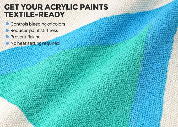 Nicpro Professional Effects Fabric Medium, 4oz Bottle Fabric Painting Acrylic - Image 3