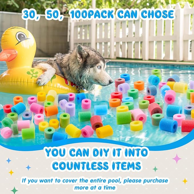 Frienda 30 Pcs Pool Noodles Bits Multicolor Craft Small Size Versatile Mixed - Image 6