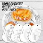 168 Pcs Black Line Art Dinosaur Party Decorations, Serves 24 | Black White Dino - Image 3