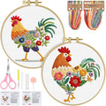 ERKOON Embroidery Kit for Beginners Adult, 2 Set Cross Stitch Set Include by ERKOON