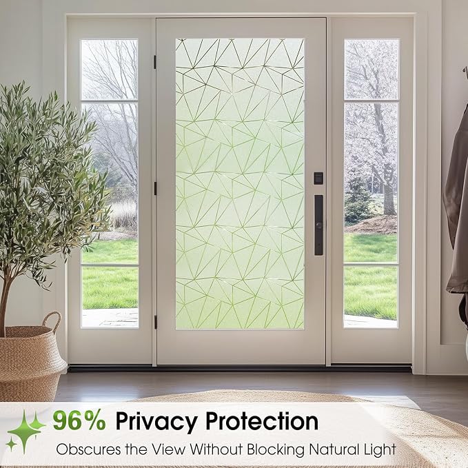 Coavas Frosted Glass Window Privacy Film, Static Cling Decorative Covering - Image 2