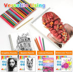 9" x 12" Sketch Book, Acid Free Artist Drawing Paper Pad - Image 3