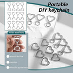 24 Pcs Heart Swivel Spring Clasps，Metal Spring Key Chain Hook Clasps，Clip - Image 7