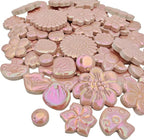 500g/1.1lb Ceramic Mosaic Tiles Mixed Shapes of Flowers, Mushrooms - Image 6