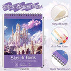 Sketch Book 8.5×11 inch, Spiral Bound Sketch Pad 100 Sheets, Acid-Free - Image 3