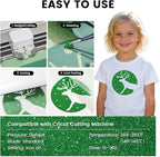 Green Glitter HTV Heat Transfer Vinyl, Glitter Iron on Vinyl Roll 10" x8ft | - Image 5