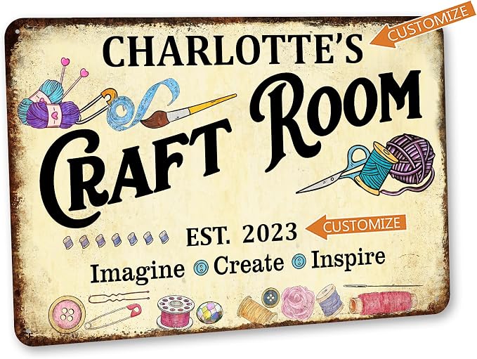 Personalized Craft Room Sign Custom Sign Art Room Décor - Image 2