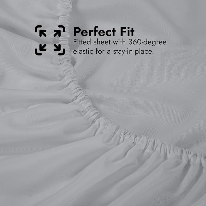 Royale Linens Extra Deep Pocket Full Fitted Sheet Only - Image 6