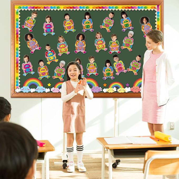 gisgfim 80Pcs Backpack Cutouts Back to School Decorations Bulletin Board - Image 5