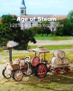 ROKR 3D Puzzle for Adults 469pcs Electric Vintage Car Steam Engine Model Kits - Image 2