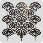 BENECREAT 12x12 Inch Art Deco Stencil by BENECREAT