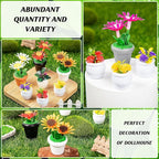 26Pcs Dollhouse Plant, Miniature Bonsai Plant Mini Potted Plants Flower - Image 4