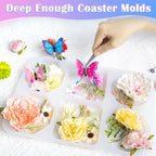 YOILES Deep Coaster Resin Molds Silicone Octagon Round Square Silicone Molds - Image 5