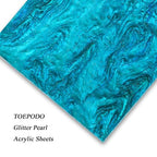 TOEPODO Pearlescent Marble Acrylic Sheets 1/8" Glitter Cast Opaque Plexiglass - Image 9