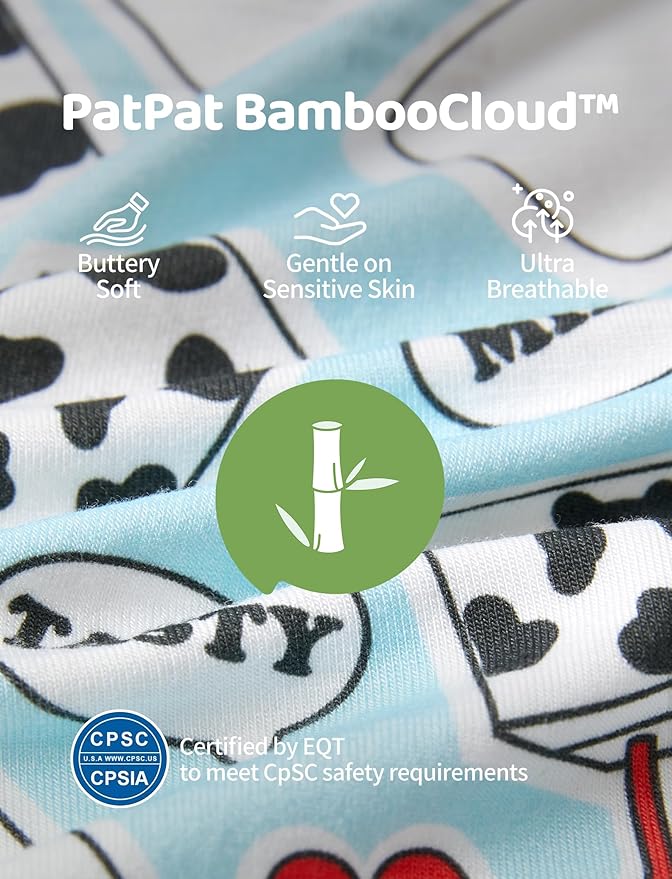 PATPAT Baby Girl Boy Clothes Newborn Infant Footie – Soft Viscose from Bamboo– 2-Way Zipper, Fold-Over Mitten, Ruffle Trim