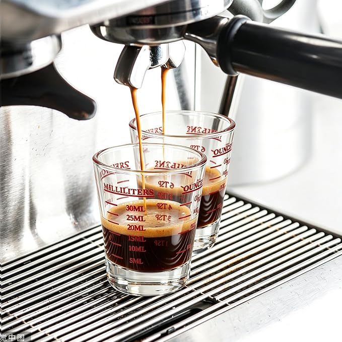 2 Pack High Borosilicate Shot Glass Measuring Cup, Espresso Shot Heavy Glass - Image 6