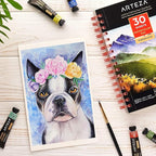 ARTEZA Watercolor Paper, 30 Sheets Each, 5.5x8.5 Inches Watercolor Pad - Image 5