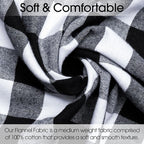 Pico Textiles 25 Yards Bolt Black and White Buffalo Plaid Checkered Flannel - Image 3