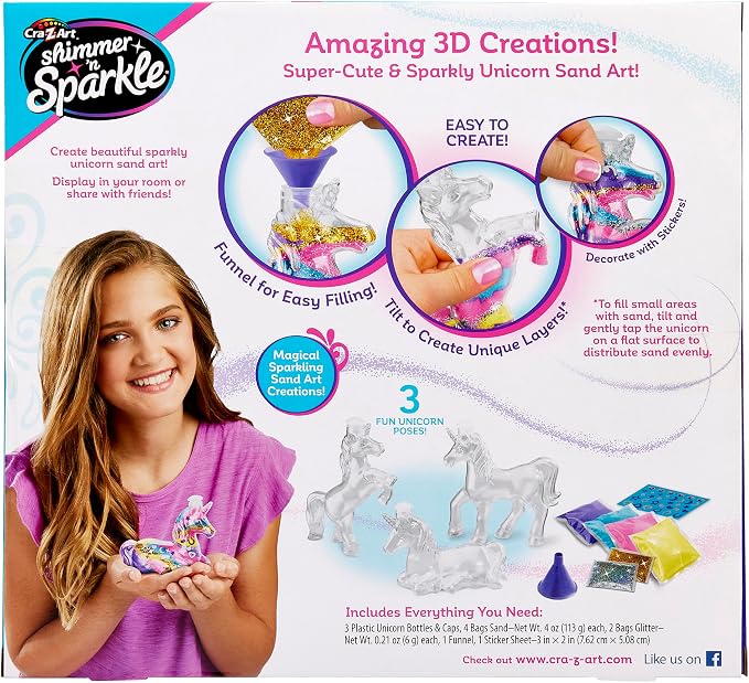 Cra-Z-Art Shimmer 'N Sparkle Sparkling Unicorn Sand Creations | 3D Sand Art Kit - Image 6