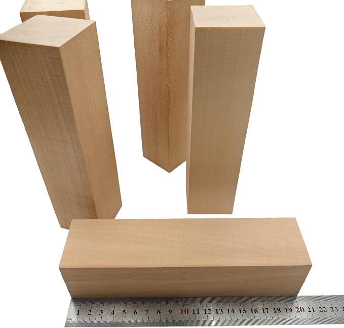 5PCS Basswood Carving Blocks, Whittling Wood Carving Kit, Unfinished Wooden - Image 3