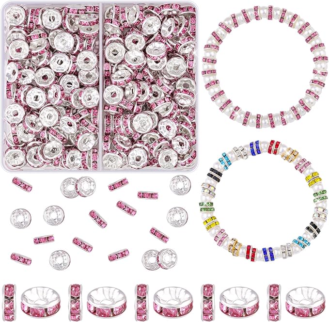 TINKRSTUFF 200 pcs 8mm Spacer Beads by TINKRSTUFF