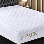 Utopia Bedding 2 Pack Quilted Fitted Mattress Pad, King Size, Elastic Fitted by UTOPIABEDDING